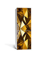 Наклейка на холодильник Zatarga «Золотая геометрия» 650х2000 мм виниловая 3Д наклейка декор н PZ, код: 6439891