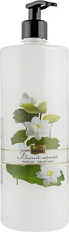 Гель для душу Ekolan Білий Лотос 1000 мл з дозатором