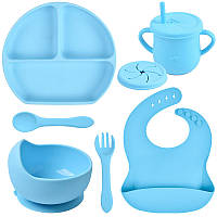 Набор силиконовой посуды 2Life Y9 6 предметов Голубой (vol-10986) BB, код: 8236139