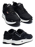 Мужские летние кроссовки сетка Nike, мужские кеды Найк текстильные черные, Летняя мужская обувь