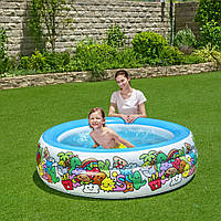 Детский надувной бассейн (3 кольца, 152-51 см, объем: 400л) Bestway 51121