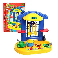 Гр Кухня №2 2117 "Technok Toys", пательня, 2 тарілки, 2 чашки, столове приладдя, плита, мийка, полиці, в