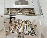 Наклейка 3Д виниловая на стол Zatarga «Цветной песчаник» 600х1200 мм для домов, квартир, стол PZ, код: 6440994