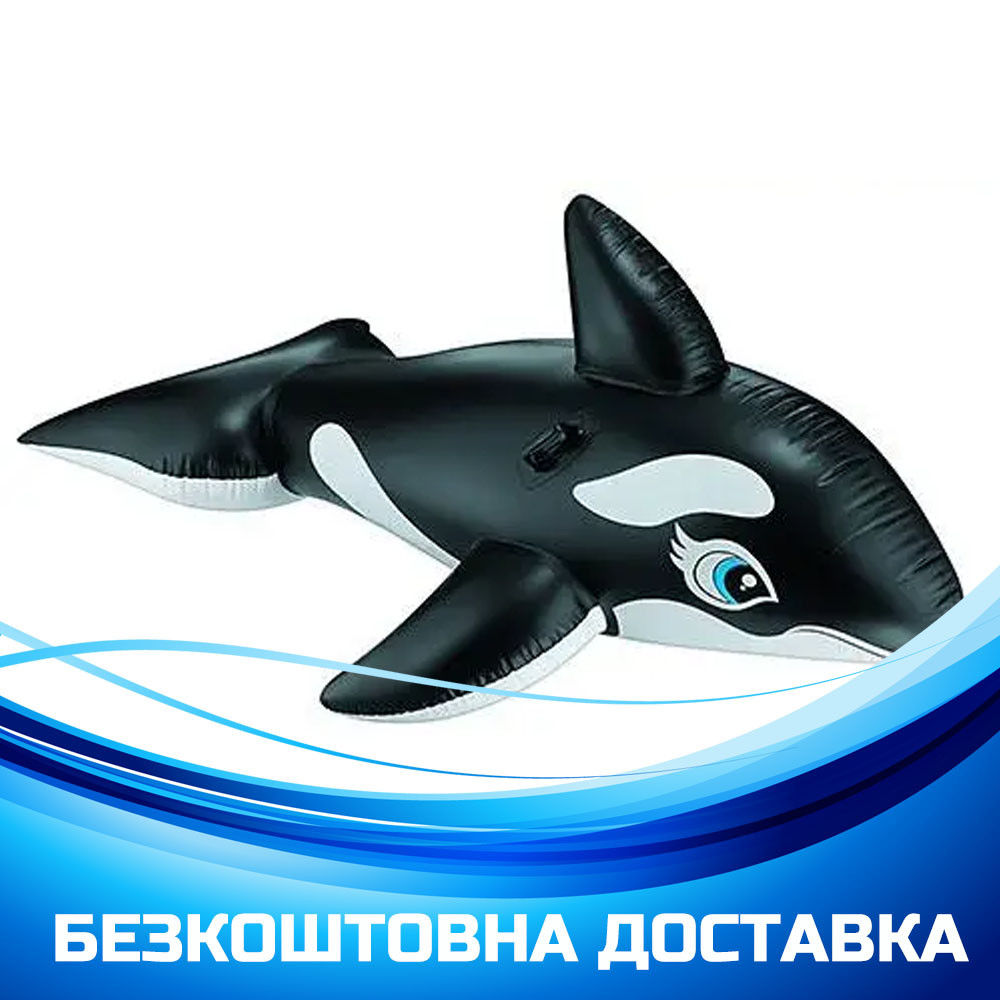 Надувний плотик для плавання дитячий Касатка Intex 58561 (ремкомплект, 193-119 см) | Надувна платформа, фото 1