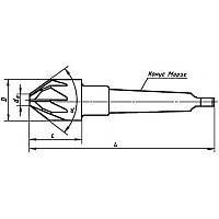 Зенковка коническая с к/х Ø22 - 120˚ Р6М5