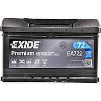 АКБ 6СТ-72 R+ (пт720) (необслуж) (низкий) Premium EXIDE