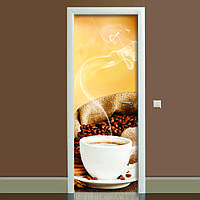 Наклейка на дверь Zatarga Кофе 02 650х2000 мм Коричневый (Z180056 dv) PZ, код: 1804470