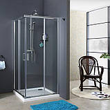 Скляна душова кабіна AVKO Glass RDR06-1 190х(80-90)х(80-90) Chrome перегородка для душу Б3427, фото 3