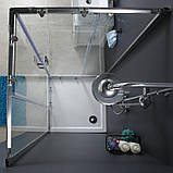 Скляна душова кабіна AVKO Glass RDR06-1 190х(80-90)х(80-90) Chrome перегородка для душу Б3427, фото 4
