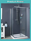 Скляна душова кабіна AVKO Glass RDR06-1 190х(80-90)х(80-90) Chrome перегородка для душу Б3427, фото 7
