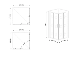 Скляна душова кабіна AVKO Glass RDR06-1 190х(80-90)х(80-90) Chrome перегородка для душу Б3427, фото 8