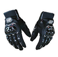 Мото рукавички Пробайкер (Чорні M) рукавиця на мотоцикл із твердим захистом для мотоцикла пігулок BROBIKER