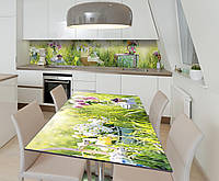 Наклейка 3Д виниловая на стол Zatarga «Летний пикник» 650х1200 мм для домов, квартир, столов, PZ, код: 6442013