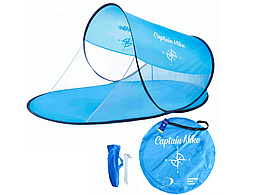 Швидкозбірний пляжний намет POP UP CAPTAIN MIKE синій 120 см х 2 м х 90 см 06050100