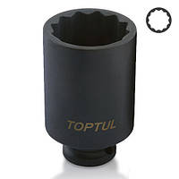 Головка торцевая ударная длинная 1 2 30мм 12-гранная TOPTUL KABJ1630 GR, код: 6450621