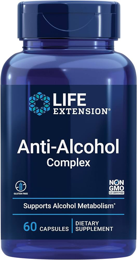 Life Extension Anti-Alcohol Complex / Нейтралізатор впливу алкоголю 60 капсул BX485, фото 1