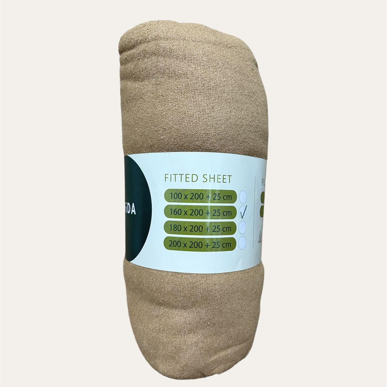 Простирадло на резинці Махрове висока щільність Elfida Капучино, фото 1