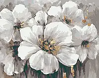 Набор для росписи, картина по номерам, Белые цветы", 40х50см, ТМ "RIVIERA BLANCA"