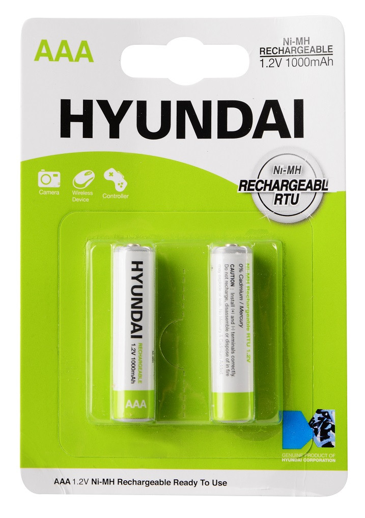 Акумулятор Hyundai HR03 (AAA) 1000 Mah 2шт, фото 1
