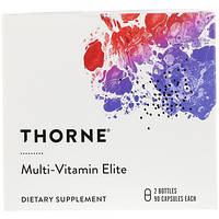 Мультивитамины элит, Thorne Research, Multi-Vitamin Elite, 2 бутылки по 90 капсул (24263) GR, код: 1535783