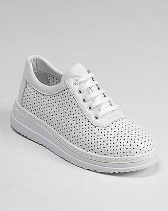 Кросівки жіночі Altura 3900 36 молочні шкіра перфорація, фото 1