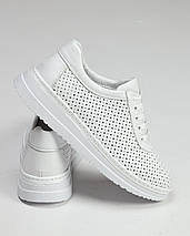 Кросівки жіночі Altura 3900 36 молочні шкіра перфорація, фото 3