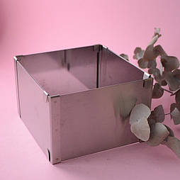 Форма кондитерська розсувний квадрат від 15 до 28 см (висота 10 см)