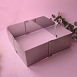 Форма кондитерська розсувний квадрат від 15 до 28 см (висота 10 см), фото 4