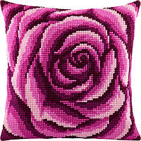 Набір для вишивання декоративної подушки Чарівниця Троянда 40×40 см Z-02 UN, код: 7243342