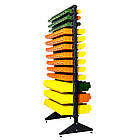 Двосторонній стелаж для метизних лотків 1800 мм, 216 ящиків, торговий стелаж з контейнерами для дрібного товару К П/С, фото 3