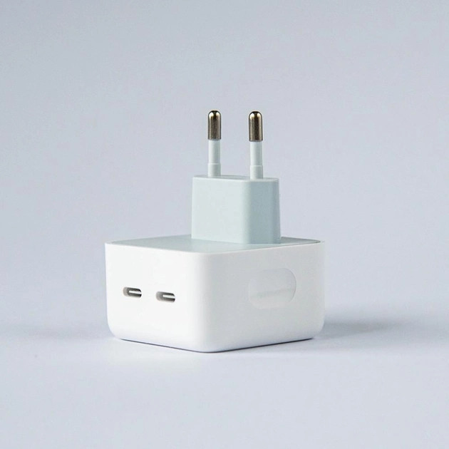 Адаптер USB-C+C 35W для iPhone, швидка зарядка Power Adapter