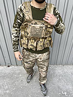 Тактический пиксельный военный жилет с подсумками Cordura, армейская разгрузочная плитоноска пиксель