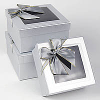 Подарункова коробка з вікном (комплект 3 шт.)