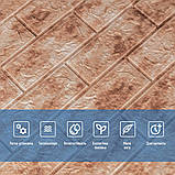 Декоративна 3D панель самоклейка 700х770х5мм Мармур червоний (цегла) (063) SW-00000035, фото 4