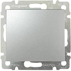 Valena Classic Перемикач прохідний 1-клавішний алюміній, Legrand, 770106