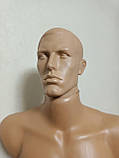 Манекен чоловічий тілесний на хромованій підставці "Давид" з головою, фото 3