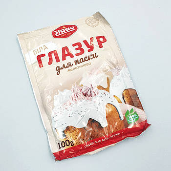 Глазур для Пасхи з желатином біла Slado — 100 г