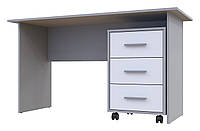 Письменный стол с тремя ящиками Doros Т3 Серый + Белый 120х60х78 см