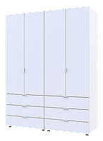Распашной шкаф для одежды Doros Гелар Белый 2+2 155х49,5х203,4 см