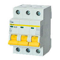 Автоматический выключатель 3P 25A 4,5кА "B" [MVA20-3-025-B-U] ВА47-29 УЕК