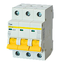 Автоматический выключатель 3P 3A 4,5кА "C" [MVA20-3-003-C-U] ВА47-29 УЕК