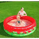 Надувний круглий басейн дитячий Полуниця (розмір 160-38см, об'єм-390л, ремкомплект) Bestway 51145, фото 4