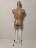 Манекен чоловічий тілесний на хромованій підставці "Давид" з головою, фото 8