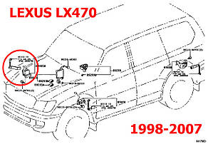 Датчик положення кузова LEXUS LX470 передній правий 8940560010, 8940560011, 8940560012, фото 5
