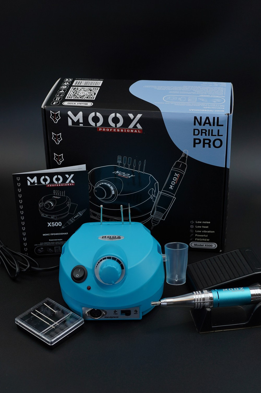 Фрезер для манікюру та педикюру MOOX X500 45 000 об/хв 65 W, Light Blue, фото 1