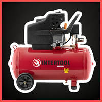 Компресор 50 л, 1500 Вт, 220 В, 8 aтм, 206 л/хв. INTERTOOL PT-0003