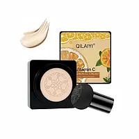 Кушон для лица с апельсином Qilaiyi Vitamin C Cushion CC Cream (Бежевый натуральный)