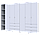 Комплект Doros Гелар з Етажеркою Білий  3+3 ДСП 270.6х49.5х203.4 (42005036), фото 2