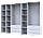 Комплект Doros Гелар з Етажеркою Білий  3+3 ДСП 270.6х49.5х203.4 (42005036), фото 4