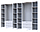 Комплект Doros Гелар з Етажеркою Білий  3+4 ДСП 309.4х49.5х203.4 (42005037), фото 4